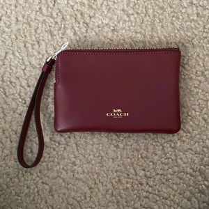 Never Used Burgundy Coach Wristlet